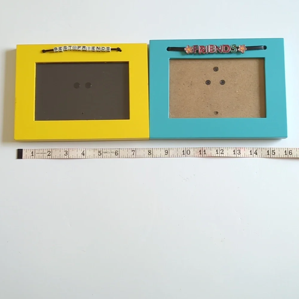 Friends Photo Frames 1 Solid Blue FRIENDS 1 Solid Yellow BEST FRIENDS 4x6